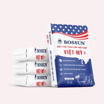 BỘT TRÉT TƯỜNG BOSSUN VIỆT MỸ NỘI THẤT 40KG